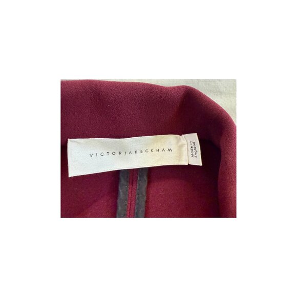Victoria Beckham Utility Jacket in Burgundy, Size 6 - Picture 12 of 13
